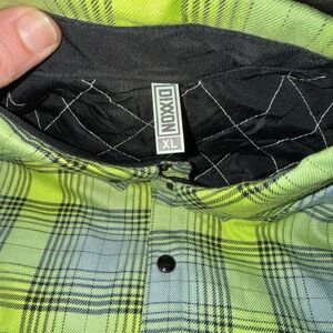 DIXXON Men's Neon Green Plaid Reversible Jacket.